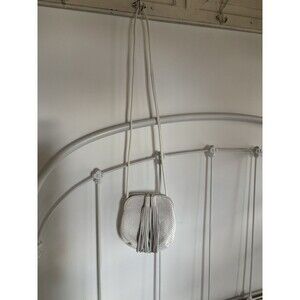 Chicos White Fringe Purse Magnetic Pockets Handbag Shoulder Bag Vacation Cruise